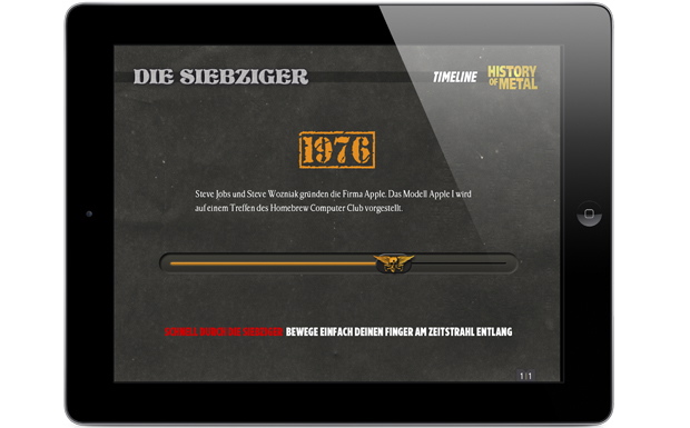 Eindrücke aus der METAL HAMMER iPad-App 'History of Metal'