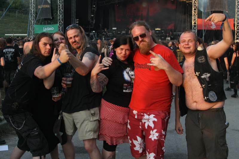 Glückliche Fans beim Metalcamp 2011, Tolmin, Slowenien