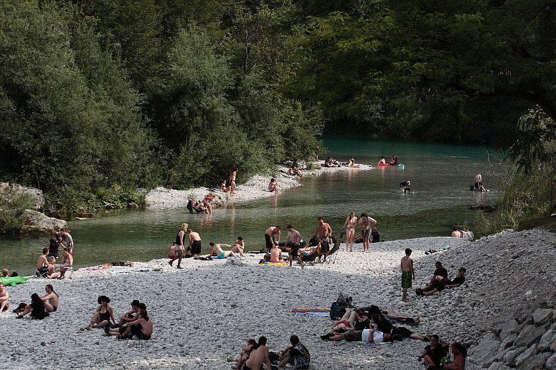 Das malerische Gelände des Metalcamp 2011, Tolmin, Slowenien