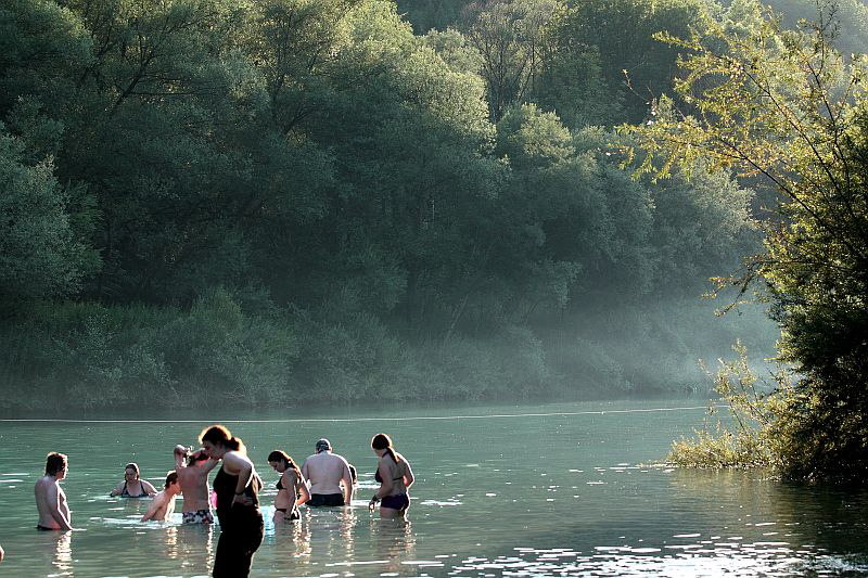 Das malerische Gelände des Metalcamp 2011, Tolmin, Slowenien