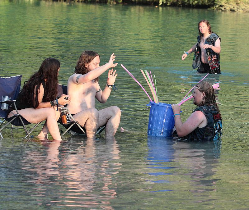 Das malerische Gelände des Metalcamp 2011, Tolmin, Slowenien