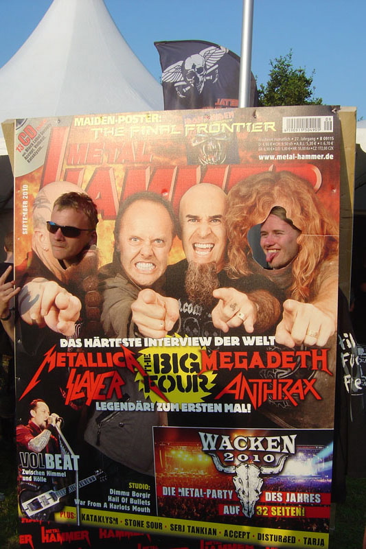 METAL HAMMER Big Four Aufsteller beim Wacken 2011