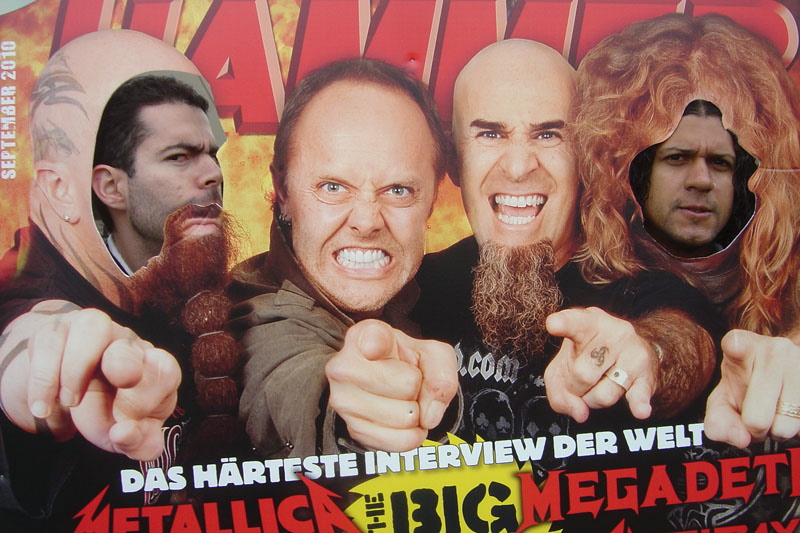 METAL HAMMER Big Four Aufsteller beim Wacken 2011