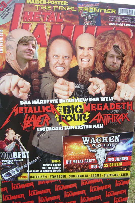 METAL HAMMER Big Four Aufsteller beim Wacken 2011