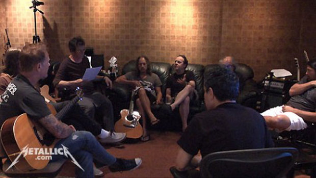 Metallica im Studio mit Lou Reed, 2011