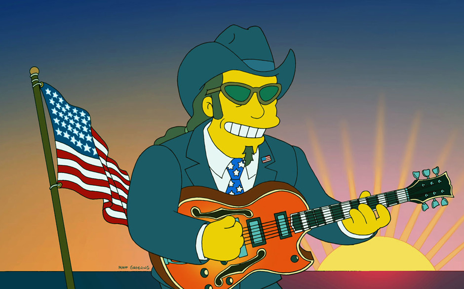 Ted Nugent als Simpsons-Charakter.