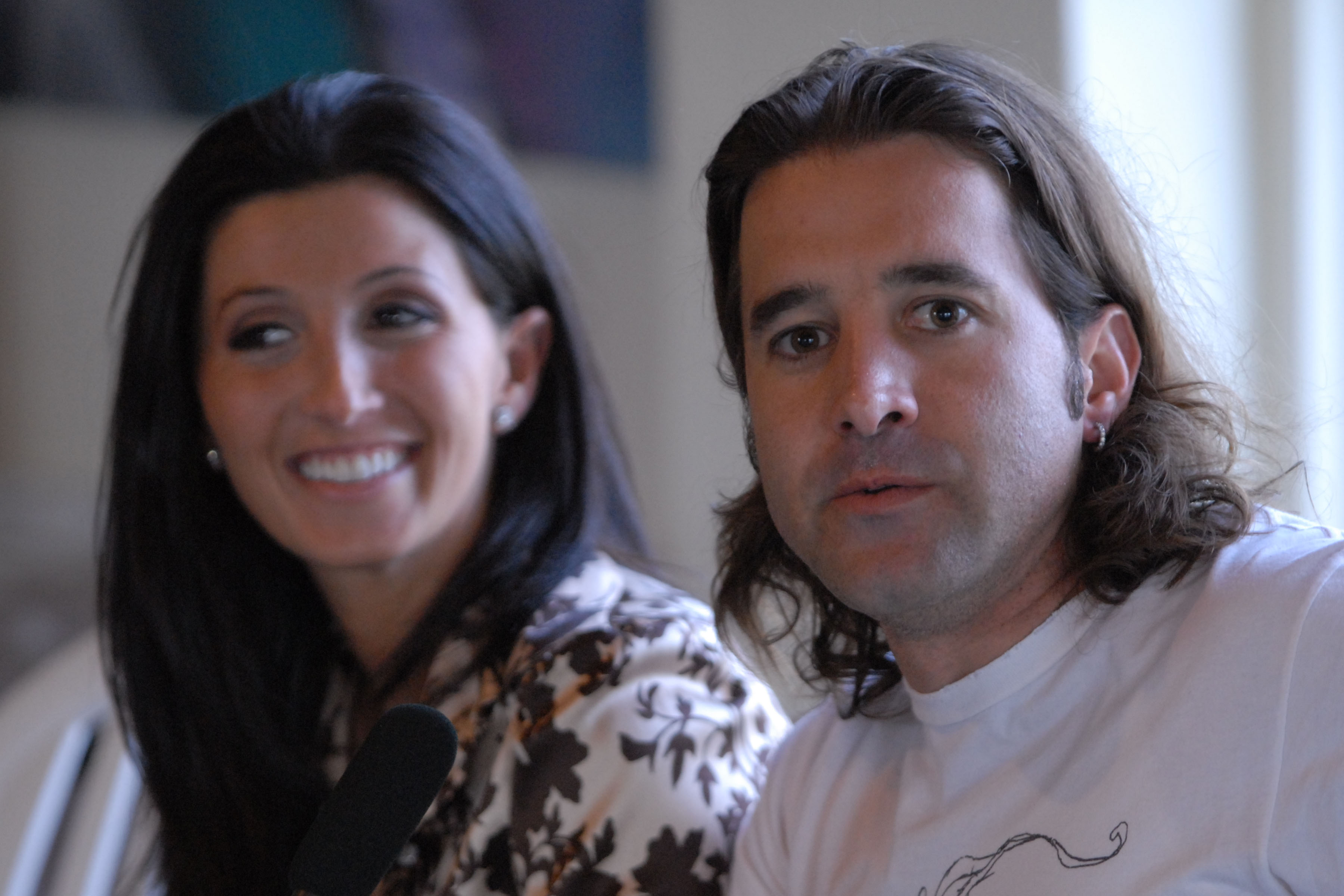 BOCA RATON, FL - MAY 8:  Creed lead singer Scott Stapp and his wife Jaclyn Nesheiwat announce their sponsorship for The Haven
