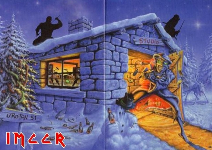 Die Weihnachtskarte für Iron Maiden Fanclub-Mitglieder