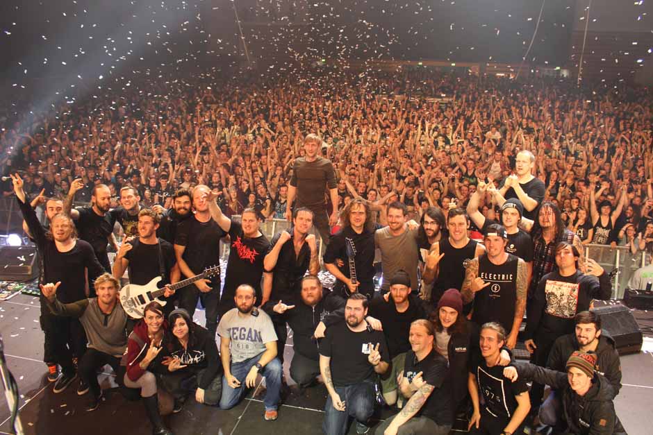 Backstage bei Heaven Shall Burn + Parkway Drive + Northlane + Carnifex, Tour 2014