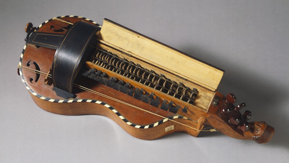 FRANCE - JANUARY 09: Hurdy-gurdy, before 1881, by Nicolas Colson (1788-1830). France, 19th century. Florence, Museo Strumenti
