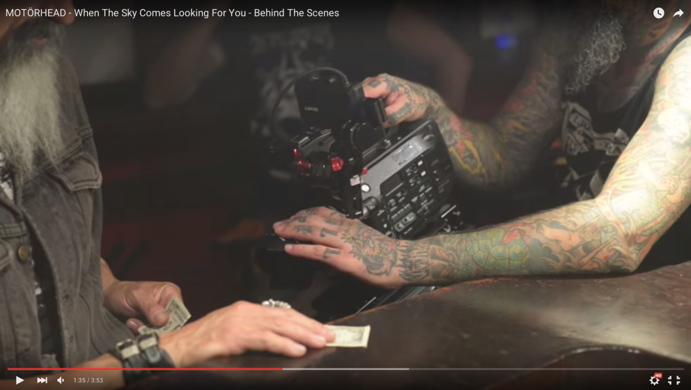 Eine Szene aus dem Behind The Scenes-Video zum Motörhead-Song.