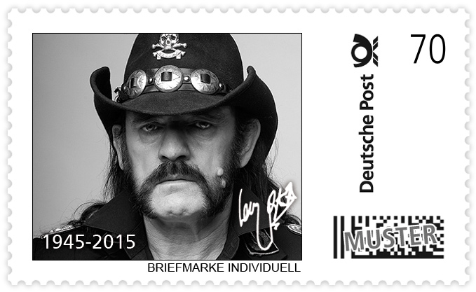 Ehre wem Ehre gebührt! Lemmy bekommt Briefmarke.