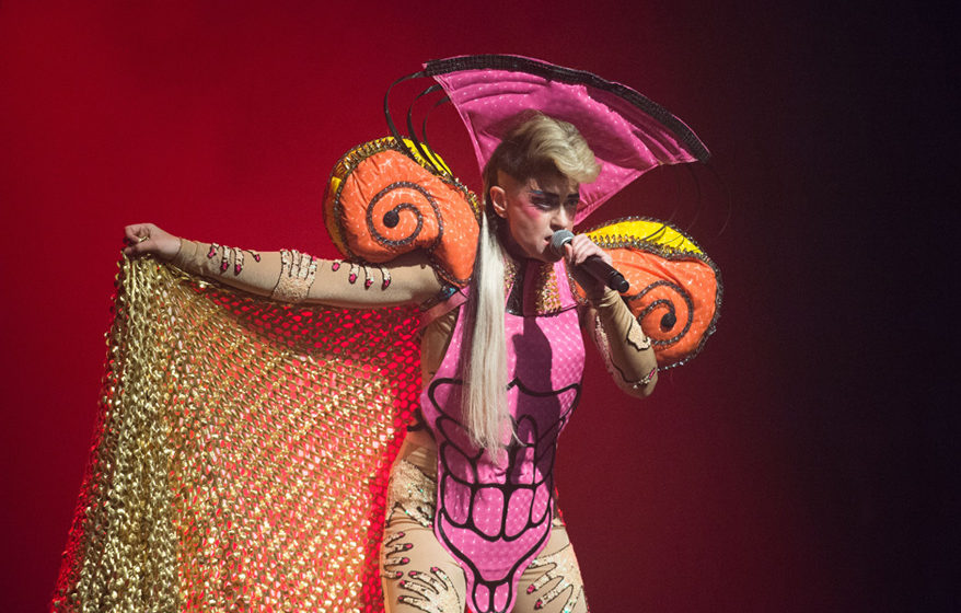PARIS, FRANCE - DECEMBER 17:  Peaches performs at La Cigale on December 17, 2015 in Paris, France.  (Photo by David Wolff - P