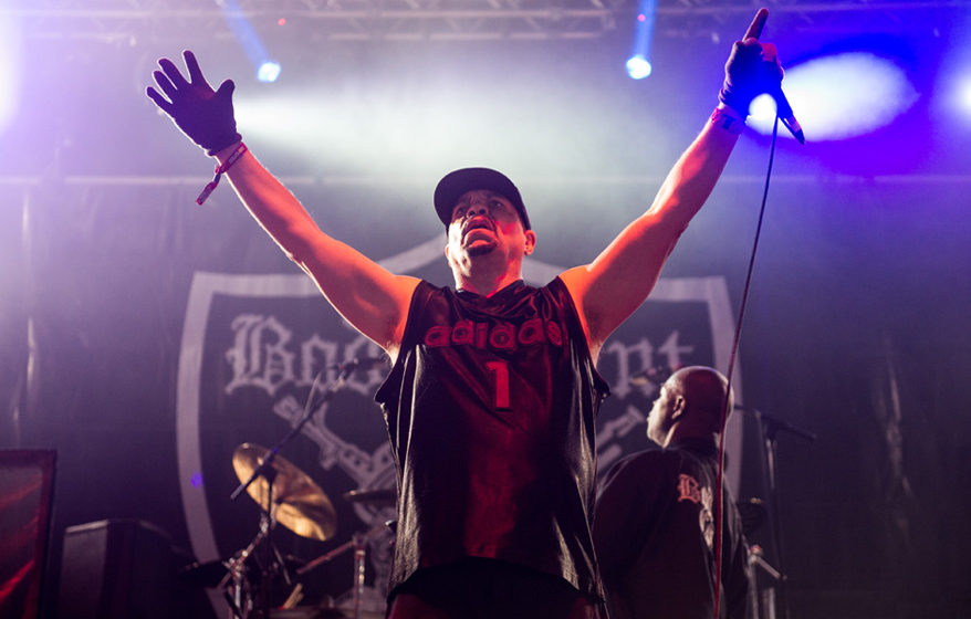 CASTLE DONINGTON, ENGLAND - JUNE 13:  (EDITORIAL USE ONLY) Ice-T of Body Count performs live on Day 2 of the Download Festiva