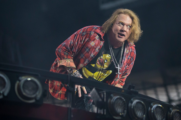 MANCHESTER, ENGLAND - JUNE 09: Axl Rose performs with AC/DC at the Etihad Stadium on June 9, 2016 in Manchester, England. (Ph