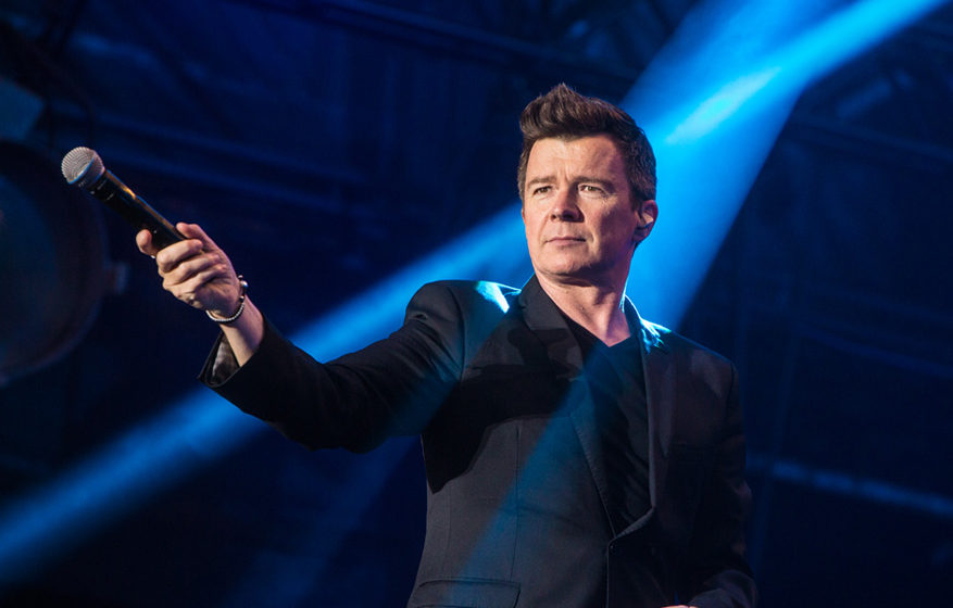 PERTH, SCOTLAND - JULY 23:  Rick Astley performs on day two of Rewind Scotland at Scone Palace on July 23, 2016 in Perth, Sco