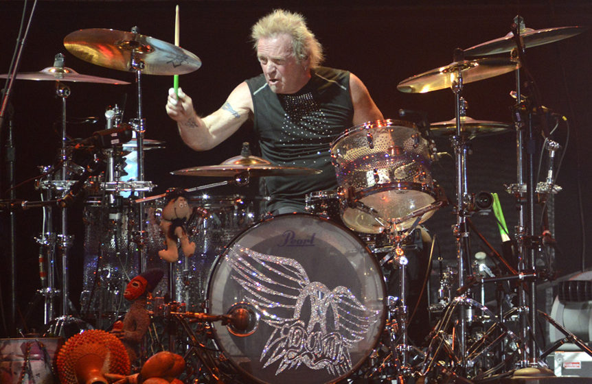 Joey Kramer bei einer Aerosmith-Show im Jahr 2015
