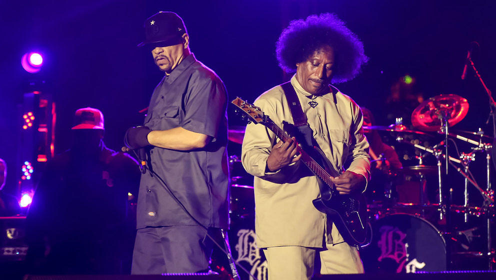 Ernie C mit Ice-T bei einem Konzert von Body Count im Jahr 2014