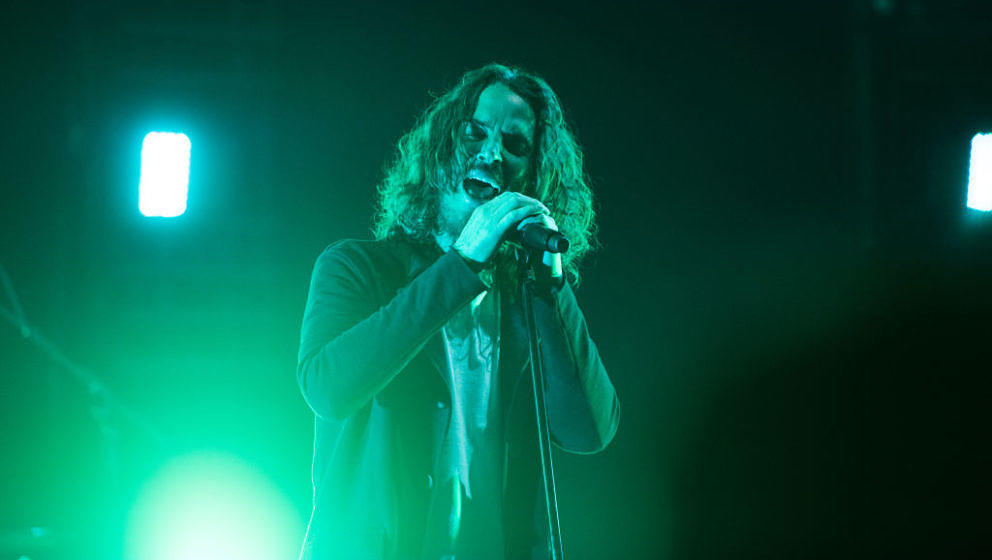 ATLANTA, GA - MAY 03:  Chris Cornell of Soundgarden performs on stage at Fox Theater on May 3, 2017 in Atlanta, Georgia.  (Ph