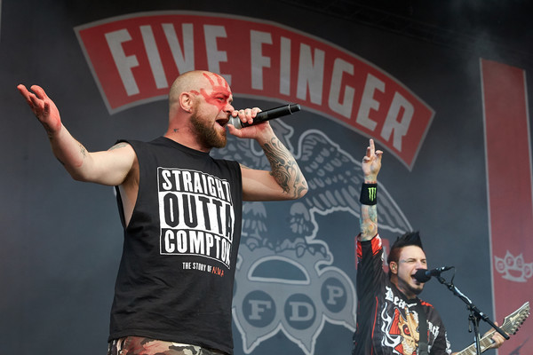 Ivan 'Ghost' Moody, Sänger der US-amerikanischen Metal-Band «Five Finger Death Punch», tritt am 02.06.2017 in Nürburg (Rh