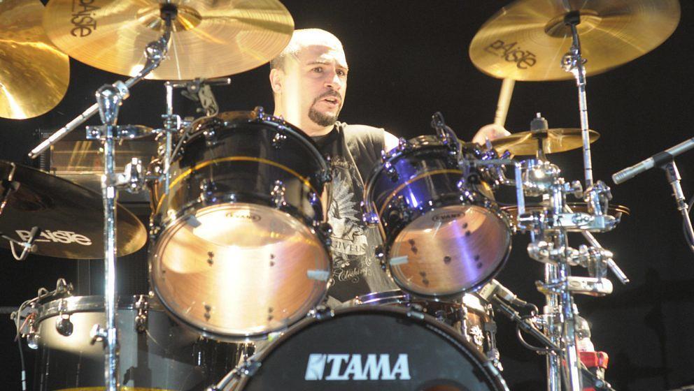 GERMANY - SEPTEMBER 03:  BACKSTAGE  Photo of John DOLMAYAN and SCARS ON BROADWAY, Drummer John Dolmayan performing on stage  