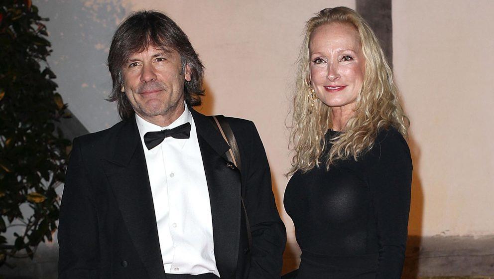 Bruce Dickinson und seine Gattin Paddy Bowden bei einem Gala Dinner im Shakespeare's Globe am 17. Oktober 2013 in London