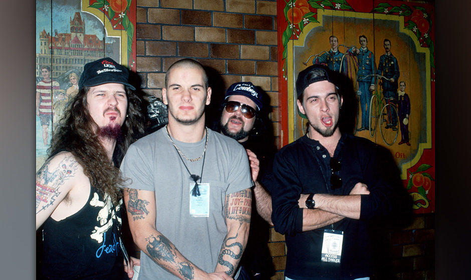 Pantera 1991: Dimebag Darrell, Phil Anselmo, Vinnie Paul und Rex Brown (v.l.)