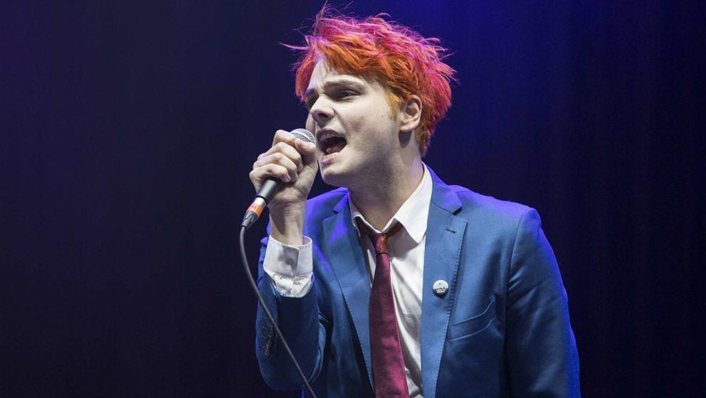 My Chemical Romance-Frontmann Gerard Way während der Show beim Leeds Festival 2014