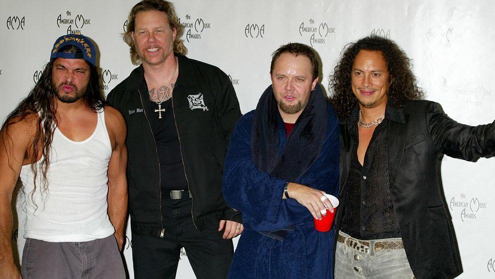 Robert Trujillo, James Hetfield, Lars Ulrich und Kirk Hammett von Metallica bei den 31st Annual American Music Awards