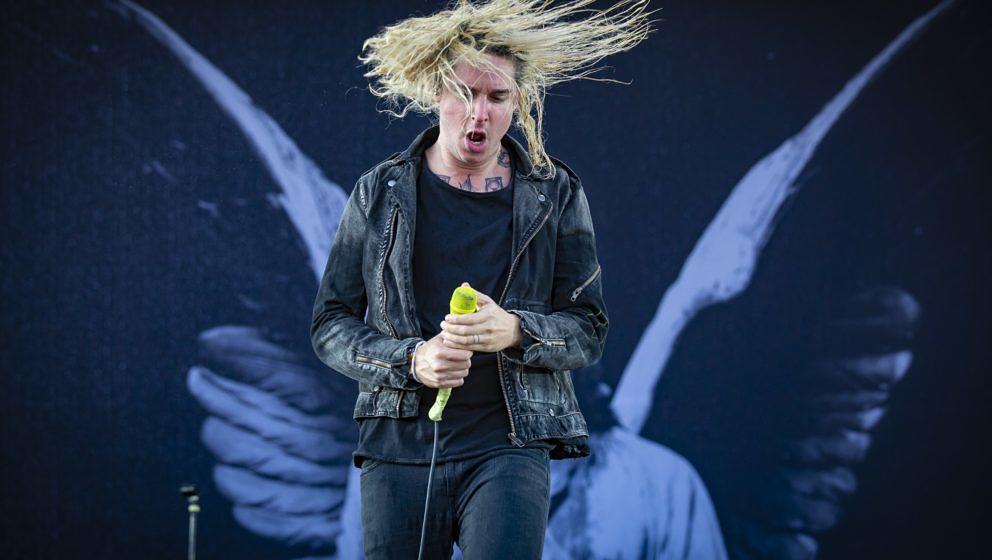 MONTREAL, QC - JULY 28:  Spencer Chamberlain of Underoath performs at the Heavy Montreal festival at Parc Jean-Drapeau on Jul