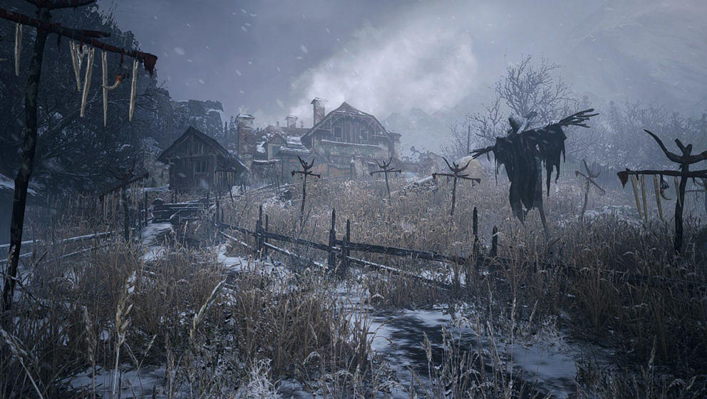 Ein Teil des schaurigen Dorfs aus „Resident Evil Village“