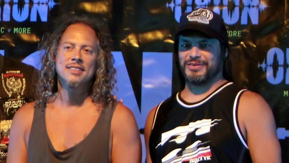 Kirk Hammett (l.) und Rob Trujillo von Metallica