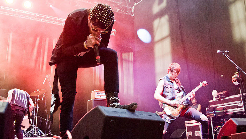 LONDON, UNITED KINGDOM - NOVEMBER 16: Chris Fronzak of Attila performs on stage during Vans Warped Tour 2013 at Alexandra Pal