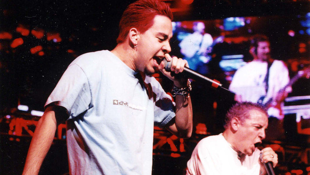 Linkin Park während einer Show im Jahr 2000