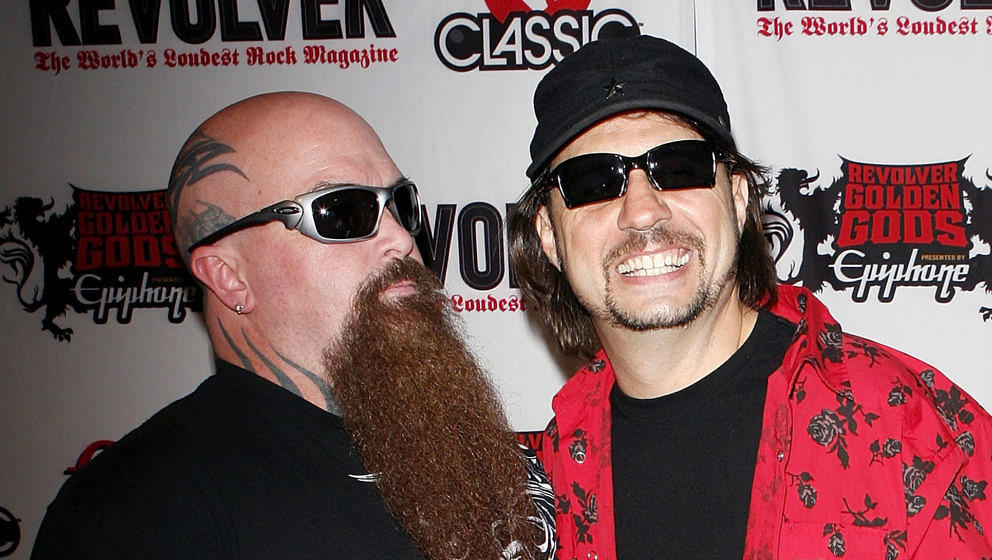 Kerry King und Dave Lombardo von Slayer im April 2010 bei den Revolver Golden Gods Awards in Los Angeles