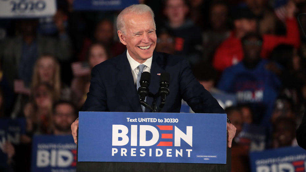 Joe Biden hat derzeit wahrlich gut lachen