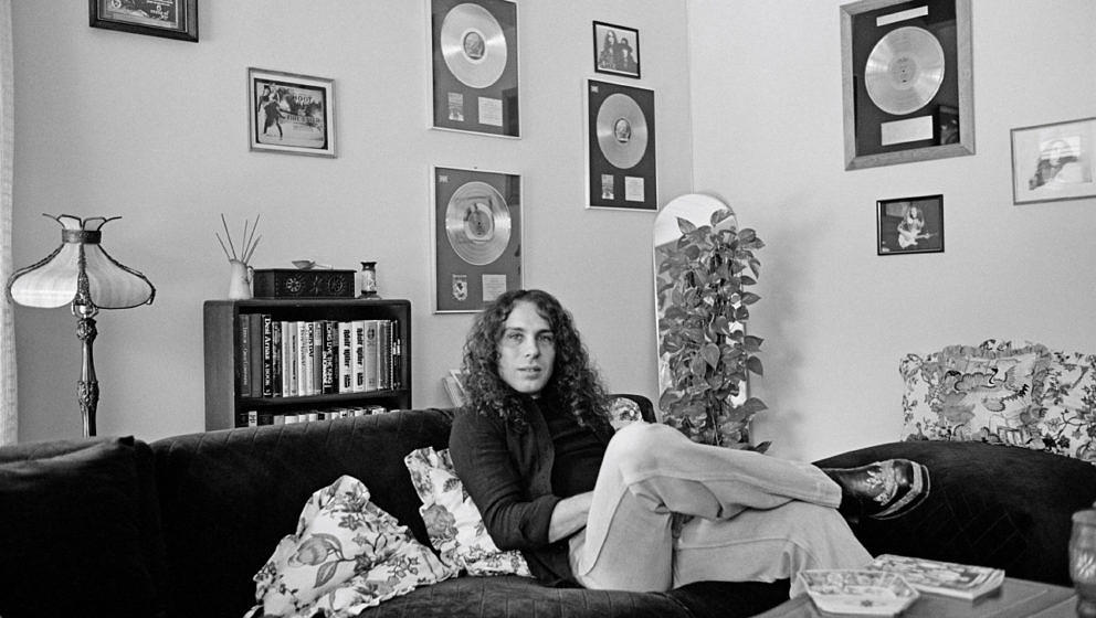 LOS ANGELES - JUNE 01: Ronnie James Dio (1942-2010) lead singer with Rainbow posed at his home in Los Angeles in June 1977. (