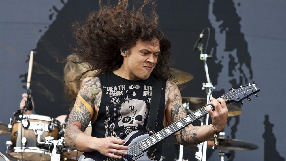 Nick Hipa (Mire) mit As I Lay Dying beim Download Festival 2012