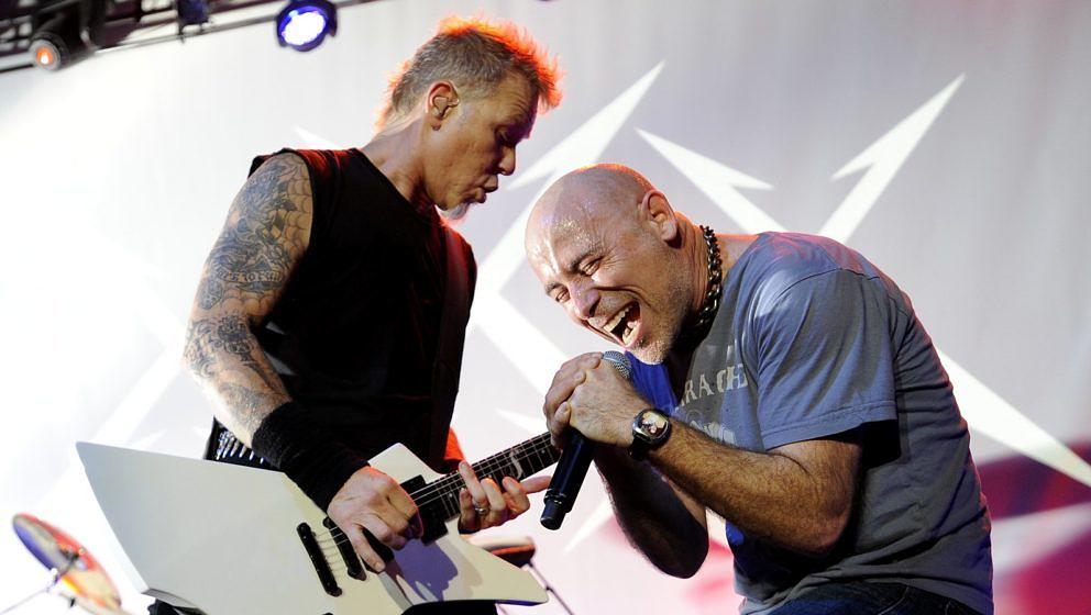 James Hetfield (l.) und John Bush 2011 bem 30. Metallica-Geburtstag in San Francisco