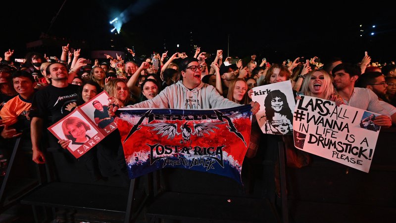 Metallica-Fans während des Konzerts der Thrasher beim Global Citizen Festival im Central Park von New York am 24. September 2022
