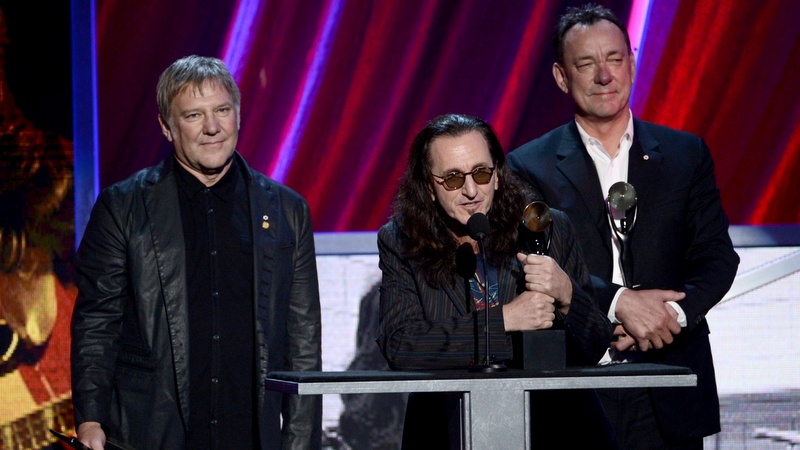 Rush bei ihrer Einführung in die Rock And Roll Hall Of Fame 2013