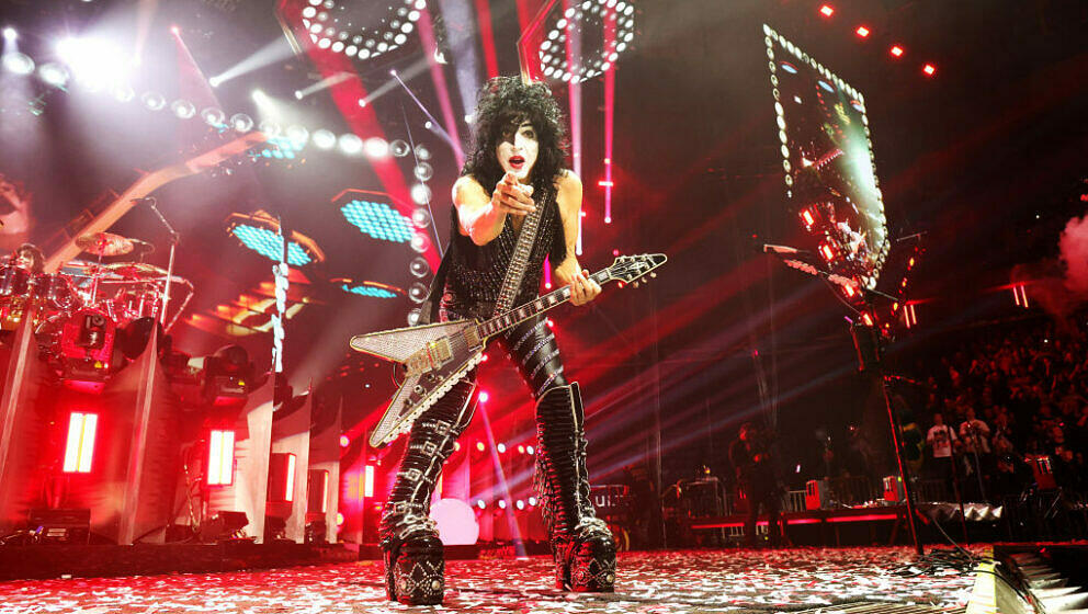 NEW YORK, NEW YORK - DECEMBER 02: Paul Stanley of KISS performs during the final show of KISS: End of the Road World Tour at 