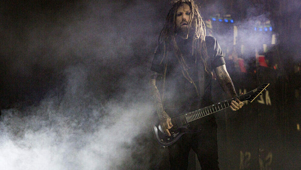 CHULA VISTA, CALIFORNIA - SEPTEMBER 02: Musician Brian Welch of Korn performs on stage at North Island Union Amphitheatre on 