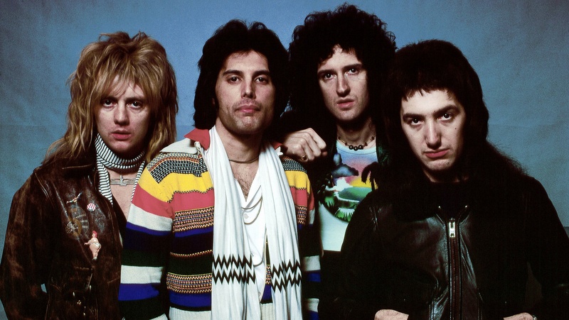Roger Taylor, Freddie Mercury, Brian May and John Deacon (v.l.) waren Queen