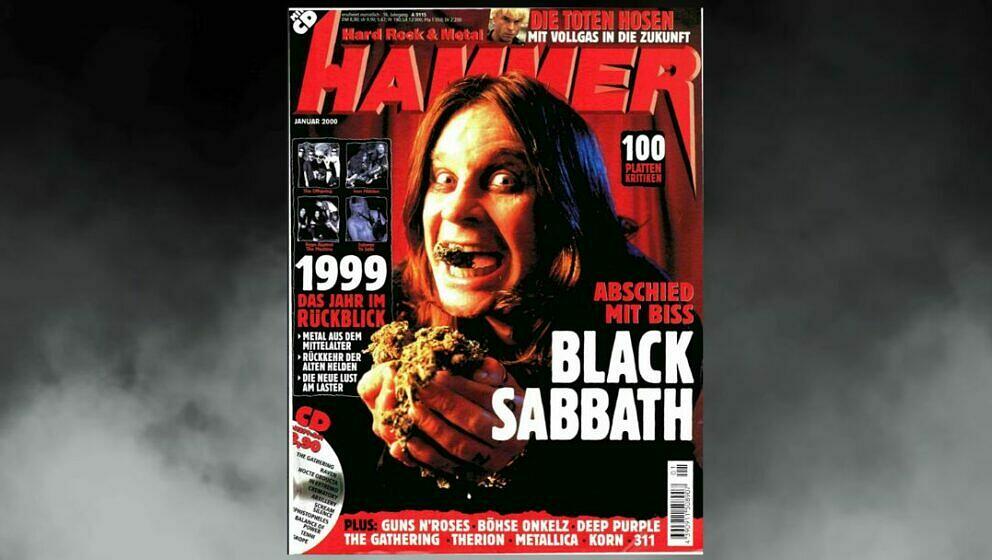 Ozzy auf dem Titel mit Black Sabbath im Januar 2000