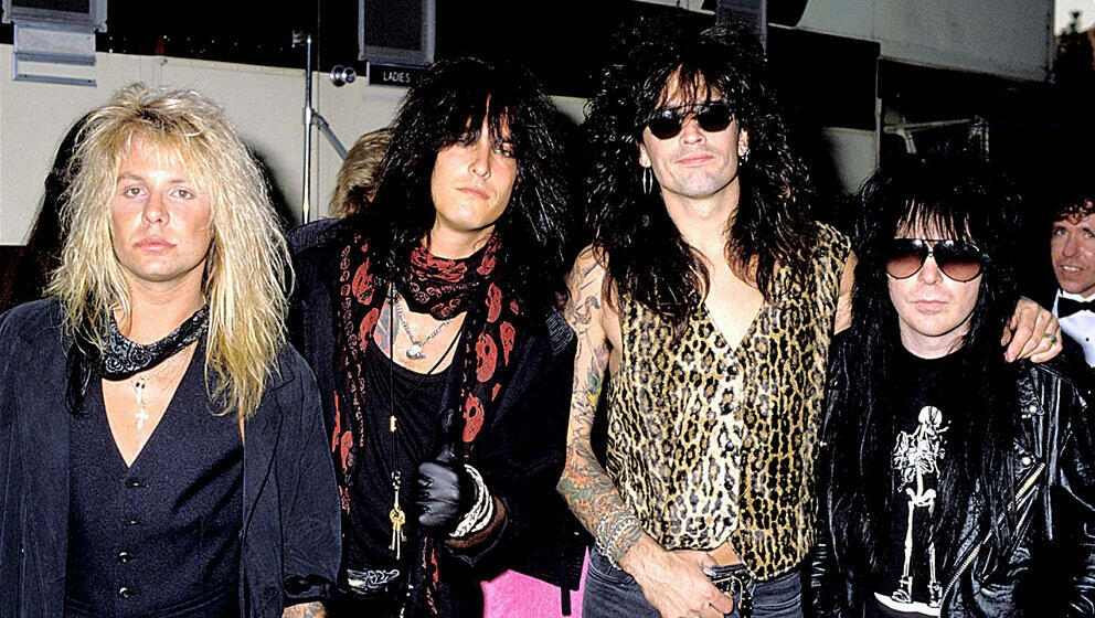 Vince Neil, Nikki Sixx, Tommy Lee and Mick Mars of Motley Crue   (Photo by Jeff Kravitz/FilmMagic)