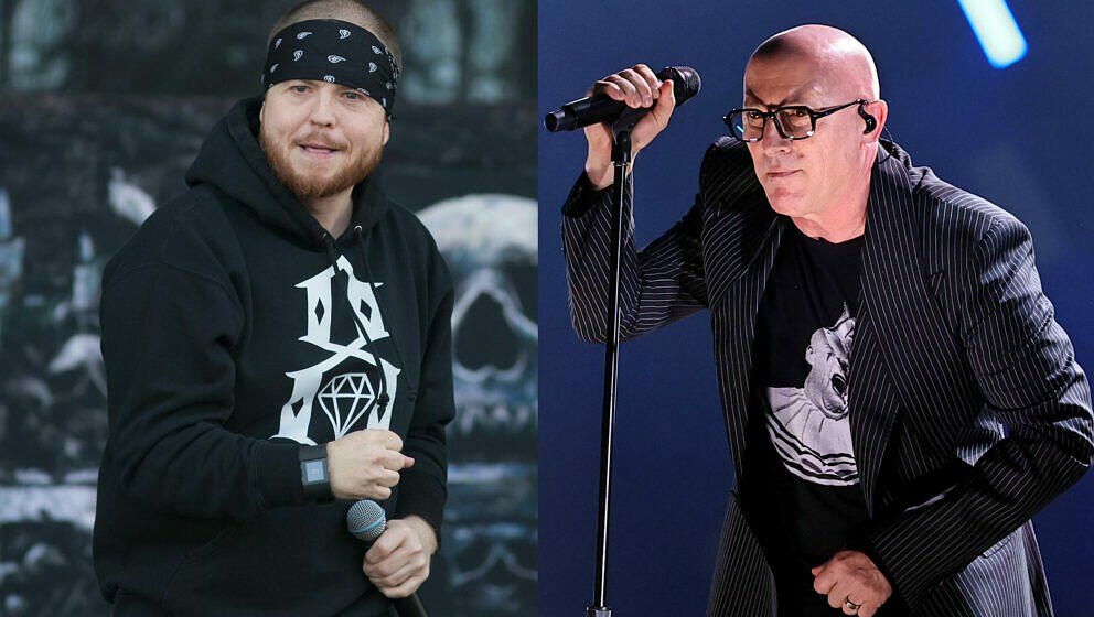 Hatebreed-Schreihals Jamey Jasta (l.) tut sich wie vor schwer, Tool und Maynard James Keenan vollends zu verstehen