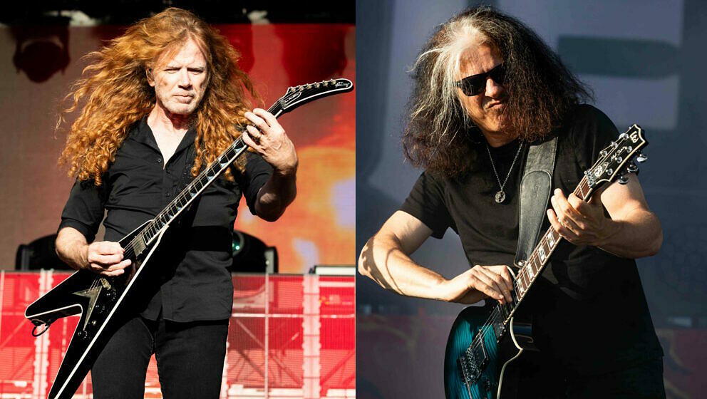 Testament-Gitarrist Alex Skolnick (r.) hielt sich zu einem Zeitpunkt für Megadeth und Dave Mustaine warm