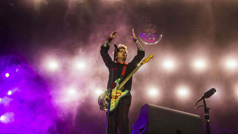 NUERBURG, GERMANY - JUNE 08: American singer Billie Joe Armstrong of the band Green Day performs at the annual Rock Am Ring f