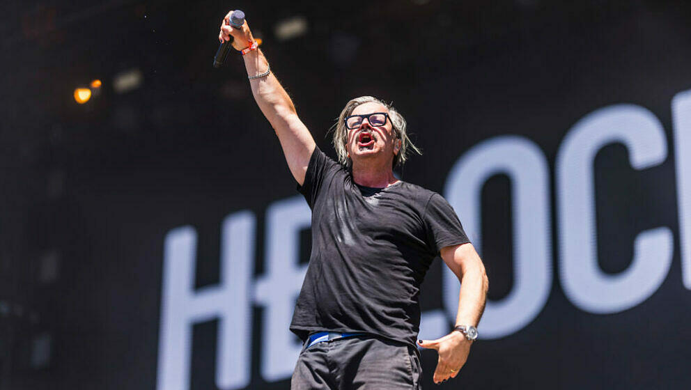 NUERBURG, GERMANY - JUNE 09: German singer Henning Wehland of the band H-Blockx performs live on stage at the annual Rock Am 